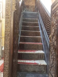 The pulpit (minbar) gifted by Sultan Salahuddin Ayubi in Masjid Ibrahim, Hebron city, Palestine