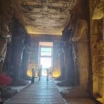 The inside of Abu Simbel, looking outside toward the light.